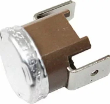 Close-up of the Isomac Steam Thermostat 125 d No. 15 for Isomac Super Giada, a cylindrical brown fuse with a silver metal cap and two flat metal terminals on the sides. © 2025 1st-line.com