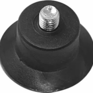 The Isomac 000316 Rubber Foot/Leg is a black, round foot with a central metal threaded stud, designed to provide greater stability for your furniture or equipment. © 2025 1st-line.com
