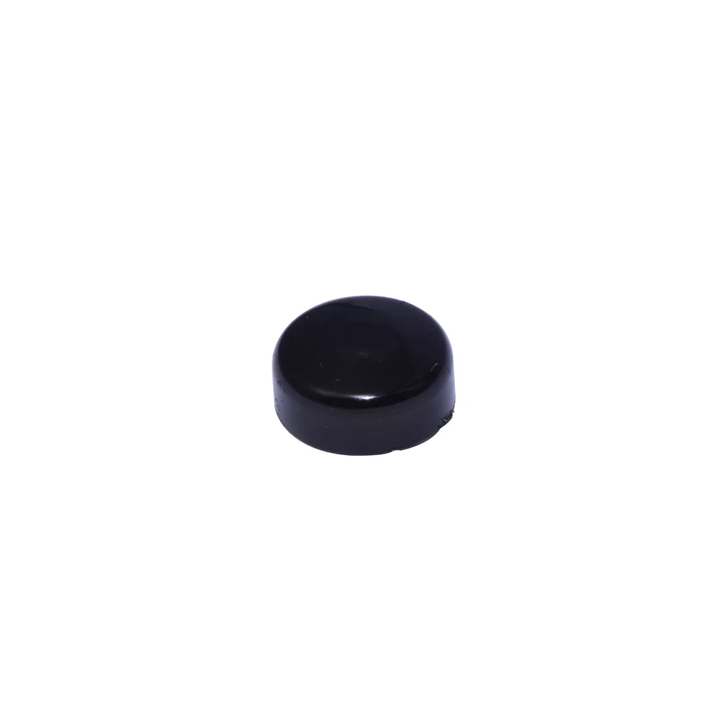 A black, round Isomac 000677a Tank/Reservoir Switch Cap rests on a plain white background. © 2025 1st-line.com