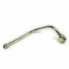 The Isomac 000646 Chrome Steam Wand is a bent, angled metal adapter with threaded ends, commonly used in plumbing or for connecting fixtures like steam wands. © 2025 1st-line.com