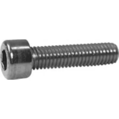 The Olympia Socket/Connector Head Cap Screw M5x20 is a fully threaded metal fastener with a cylindrical head and hex socket drive. © 2025 1st-line.com