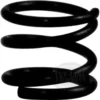A close-up image shows the Eureka 6002.3750 Spring for Activator Switch - MCI Mignon, a black metal coil compression spring, standing upright on a white background. © 2025 1st-line.com
