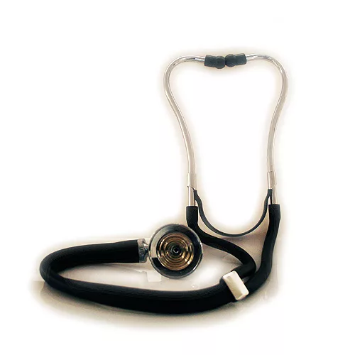 The Diagnostics-Service-Repairs product is shown coiled on a white background, featuring black tubing and a silver chestpiece, commonly used during diagnostics fee assessments. © 2025 1st-line.com