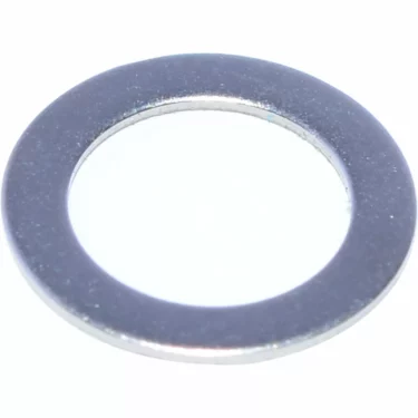 A Magister 100114 Small Inox Washer from Steam Valve to Knob for MS/ES Models lies flat with a central hole on a white background. © 2025 1st-line.com