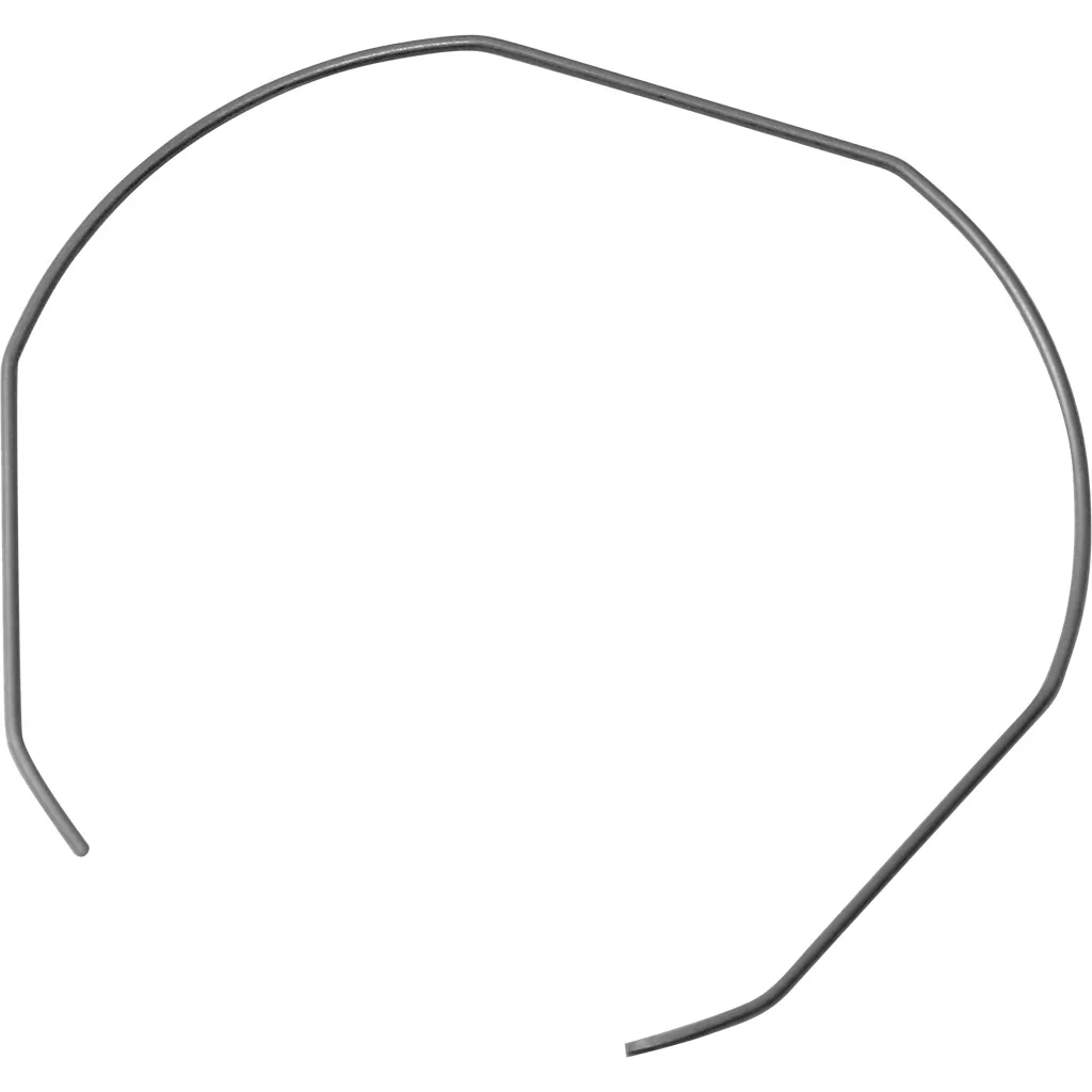 The DISCONTINUED Lelit MC056 Portafilter Spring is a thin metallic wire, irregularly shaped with angled ends facing downward, shown unadorned against a white background. © 2025 1st-line.com