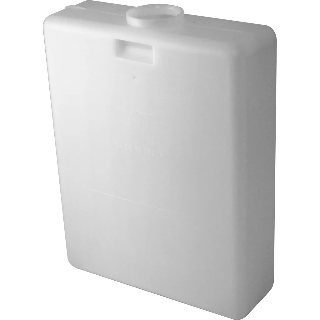 The DISCONTINUED Lelit MC084 2.7L Water Tank is a white, rectangular plastic reservoir with a screw cap, designed for storing or transporting liquids. It has a smooth surface and minimal markings or labels. © 2025 1st-line.com