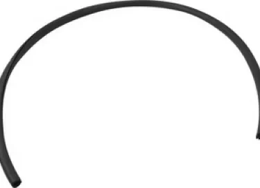 A single Lelit MC103 Top Cover Gasket, black and semi-circular with both ends open and angled downward, is shown on a white background. © 2025 1st-line.com