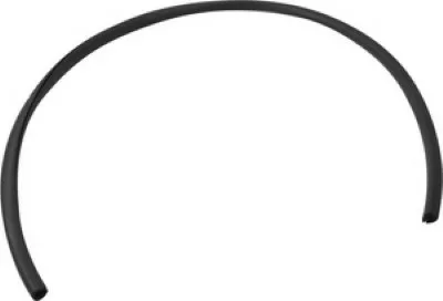 A single Lelit MC103 Top Cover Gasket, black and semi-circular with both ends open and angled downward, is shown on a white background. © 2025 1st-line.com
