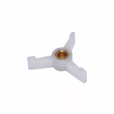 The Lelit MC287 Star with Insert is a white plastic piece with three arms and a hexagonal brass center, shown against a plain white background. © 2025 1st-line.com