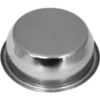 A shiny, round, silver 58 mm cap with a smooth, slightly domed surface and raised edge—ideal as the Lelit MC754-C Filter Basket / Cup - blind. © 2025 1st-line.com