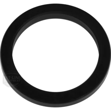 The Lelit MC752-6 Grouphead / Portafilter Gasket is a black circular rubber gasket shown from above against a white background. © 2025 1st-line.com