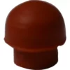 A small, smooth, red-brown plastic cap with a rounded dome top and short cylindrical base, similar in shape to the Grimac MiniGrimac Mushroom Plunger. © 2025 1st-line.com