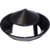 The Quamar Hopper Fingerguard / Cone - T48 is a black plastic drain cover with a circular base and three legs, designed to prevent debris from clogging drains. © 2025 1st-line.com