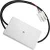The La Nuova Era CuadSensor Probe/Sensor is a rectangular white electronic component with a central screw, connected to black cables terminating in white plastic connectors that reveal red, blue, and black wires. © 2025 1st-line.com