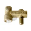 A FLUID-O-TECH By-Pass Valve featuring a brass cylindrical extension and a white plastic tip, shown against a white background.