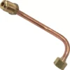 The La Nuova Era NE.D2 Lower HX Thermosyphon Tube is a copper tube with a 90-degree bend, featuring brass male and female threaded fittings, designed for plumbing or gas connections in NE.D2 machines. © 2025 1st-line.com