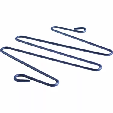 A black Chemex TKG Stainless Steel Wire Grid, bent into a zigzag with smooth curves at both ends, is displayed on a white background—suitable for use on an electric stove. © 2025 1st-line.com