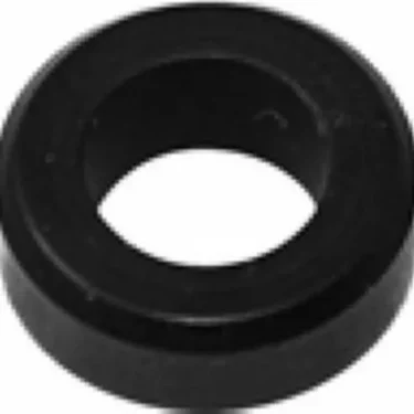 A black, circular washer with a large central hole, shown angled on a white background—this is the La Pavoni Mini Gasket for Steam Knob. © 2025 1st-line.com