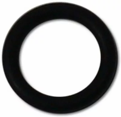 A black Elektra 00113035 Gasket - Heating Element Post - Microcasa is displayed on a white background. The circular O-ring has a hollow center and a smooth, solid texture. © 2025 1st-line.com