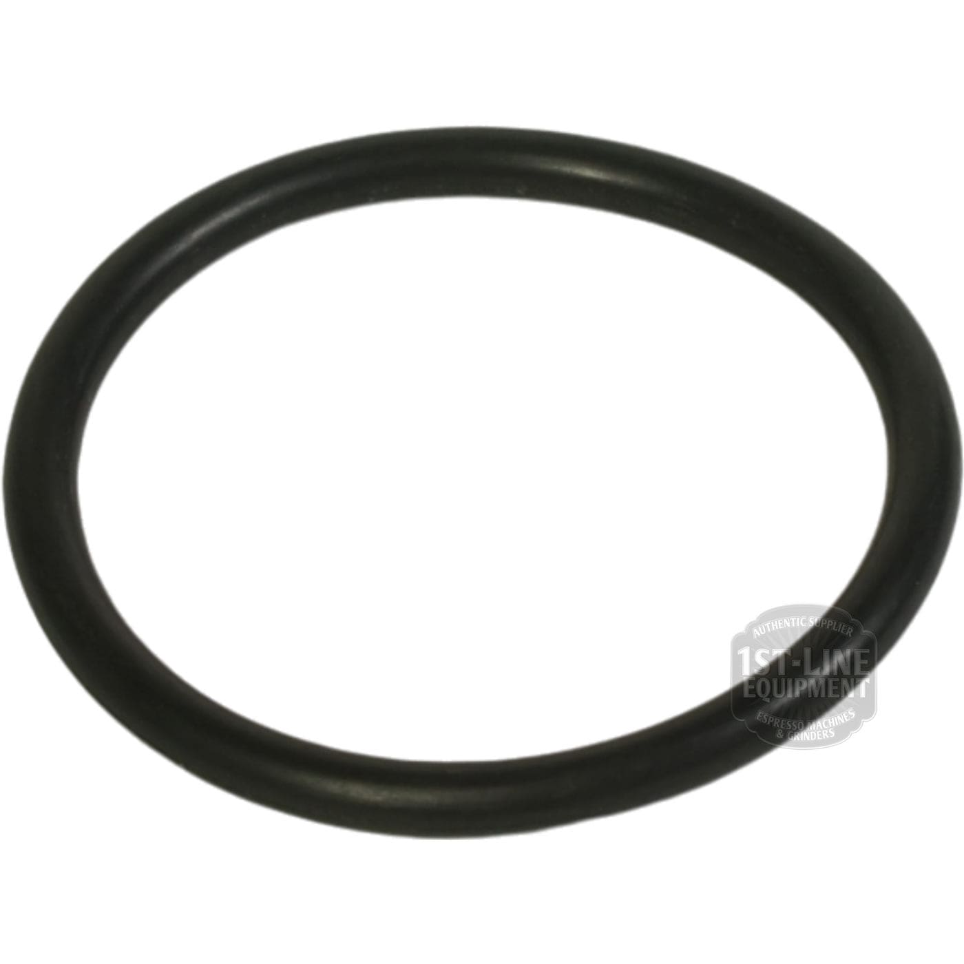 A black Elektra 01917035 Portafilter / Grouphead 58mm Gasket is shown on a white background, designed to ensure optimal performance for espresso machines. © 2025 1st-line.com