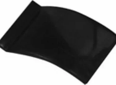 A black, flexible plastic squeegee with a curved edge, perfect for decals or window film, and useful for maintaining the Grimac Spring for Steam Water Knob on Grimac Espresso Machines. © 2025 1st-line.com