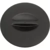 A black, round plastic knob with a raised grip, designed for adjusting devices like the Ceado CE-70141 Lid for Doser - E6X, E9; shown from above on a white background. © 2025 1st-line.com