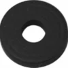A black rubber, circular gasket with a central hole, like the Rancilio 36302001 Gasket for Expansion Valve Spring, typically used as a sealing component in plumbing or mechanical systems. © 2025 1st-line.com