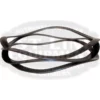 A black, twisted silicone oval gasket is shown on a light background with faint text and logo. It’s compatible with Ascaso I.2565 Piston Spring for Capsule Brewing Unit. © 2025 1st-line.com