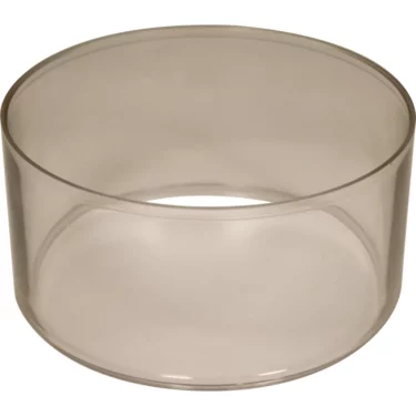 A clear, upright cylindrical glass tube with open ends on a white background; Ceado 70142 Cylinder for Doser, compatible with E9. © 2025 1st-line.com