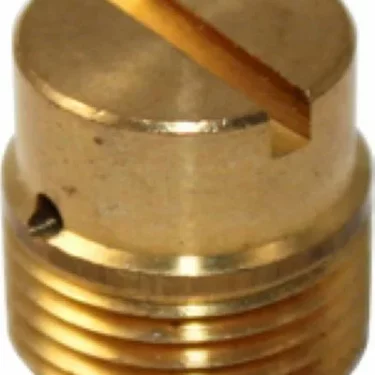 A close-up of a brass screw with a slotted head and threaded body, like those found in the Grimac MiniGrimac Seat for Showerhead Spring. © 2025 1st-line.com