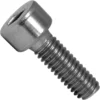 A close-up of a Fiorenzato A1100200 M4x8 Screw, featuring a metallic hex socket cap with a cylindrical head and threaded body, shown at an angle on a white background. © 2025 1st-line.com