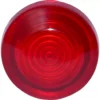 A close-up of a red circular button or light with concentric rings, commonly found on control panels, featuring the Elektra 01314035 110V Red Neon Lamp / Light. © 2025 1st-line.com