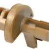 A close-up of a tan plastic drywall anchor with a flat collar and ridged shaft, similar in design to the Saeco 9161.057 Steam Valve Plastic Steamer, made for securing screws into drywall. © 2025 1st-line.com