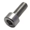 A close-up of the ACS VES0104 M4x12 Screw shows its cylindrical metal socket head and threaded shaft, photographed on a white background. © 2025 1st-line.com