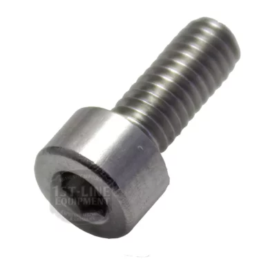 A close-up of the ACS VES0104 M4x12 Screw shows its cylindrical metal socket head and threaded shaft, photographed on a white background. © 2025 1st-line.com