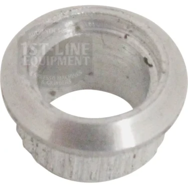 A close-up of the Ascaso I.1237 Support Pilot, a small metallic circular washer with a beveled edge and textured surface, used as a part for Ascaso espresso machines or grinders. © 2025 1st-line.com