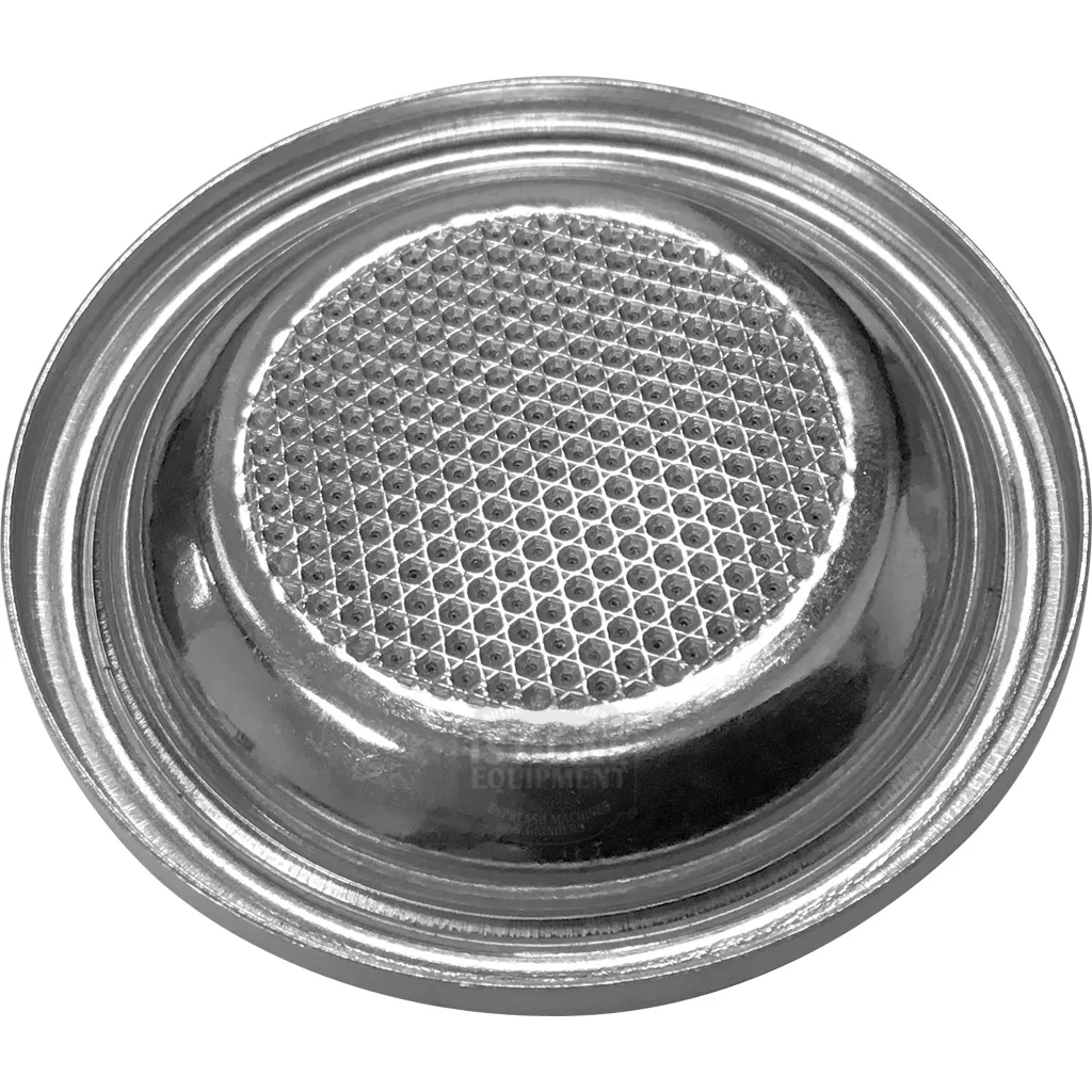 A close-up of the Ascaso I...22 Pod Dispersion/Shower Screen, a round metal filter basket with a fine mesh grid at the center and a smooth outer rim for optimal espresso extraction. © 2025 1st-line.com
