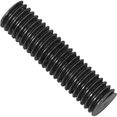 A close-up of the Bezzera 5267013 Tie Rod, a black, cylindrical, fully threaded metal rod with flat ends, isolated on a white background. © 2025 1st-line.com
