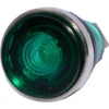 A close-up of the ECM B7633618 Green Power Light, showing its circular lens with concentric rings and a metallic outer rim. © 2025 1st-line.com