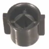 A close-up of the Elektra 00154035 Steam Knob, featuring a black plastic circular outer shape, square center hole, and two flat rectangular side extensions. © 2025 1st-line.com