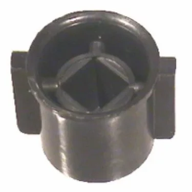 A close-up of the Elektra 00154035 Steam Knob, featuring a black plastic circular outer shape, square center hole, and two flat rectangular side extensions. © 2025 1st-line.com
