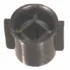 A close-up of the Elektra 00154035 Steam Knob, featuring a black plastic circular outer shape, square center hole, and two flat rectangular side extensions. © 2025 1st-line.com