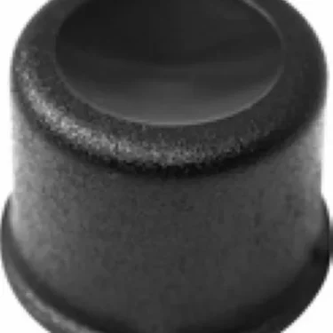 A close-up of the Elektra 00320035 Steam Knob, showcasing its black, cylindrical plastic build with a glossy top and textured sides. © 2025 1st-line.com