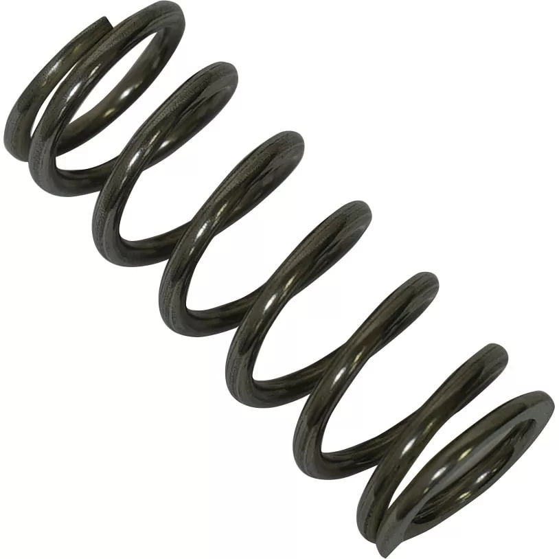 A close-up of the Elektra 00819014 Grouphead Lever Spring displays its shiny, tightly wound helical coil at an angle against a white background. © 2025 1st-line.com