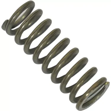 A close-up of the Elektra 01189035 Horizontal Steam/Water Valve Spring, positioned diagonally on a plain white background. The spring shows a metallic texture with slight wear and discoloration. © 2025 1st-line.com