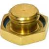 A close-up of the Elektra 01388019 Brass Grouphead Cap shows its hexagonal nut, solid cylindrical top, and a blue ring at the base, all set against a white background. © 2025 1st-line.com