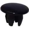 A close-up of the Elektra 04068035 Plug - Nino, a black plastic push-in fastener with a round flat top and multiple prongs underneath, commonly used in automotive or electronic assemblies. © 2025 1st-line.com