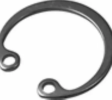 A close-up of the La Pavoni Metal C-Clip, featuring an open end and two small holes near the tips, designed to secure parts on a shaft or inside a bore. © 2025 1st-line.com