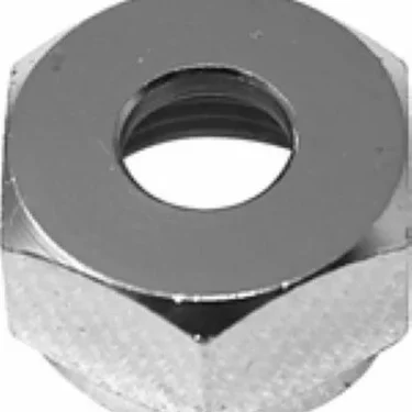 A close-up of the Pasquini Valve Mounting Nut - Livia 90 shows its shiny metallic finish and threaded center hole reflecting light on the smooth surface. © 2025 1st-line.com