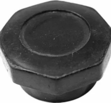 A close-up of the Ponte Vecchio 710-T1090 Boiler Cap Assembly – Lusso, a black hexagonal plastic cap with a circular center, designed as a protective cover for the Lusso espresso machines boiler fitting. © 2025 1st-line.com